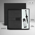 CGS-48 Premium 3-in-1 Black Notebook, Pen & Keychain Gift Set