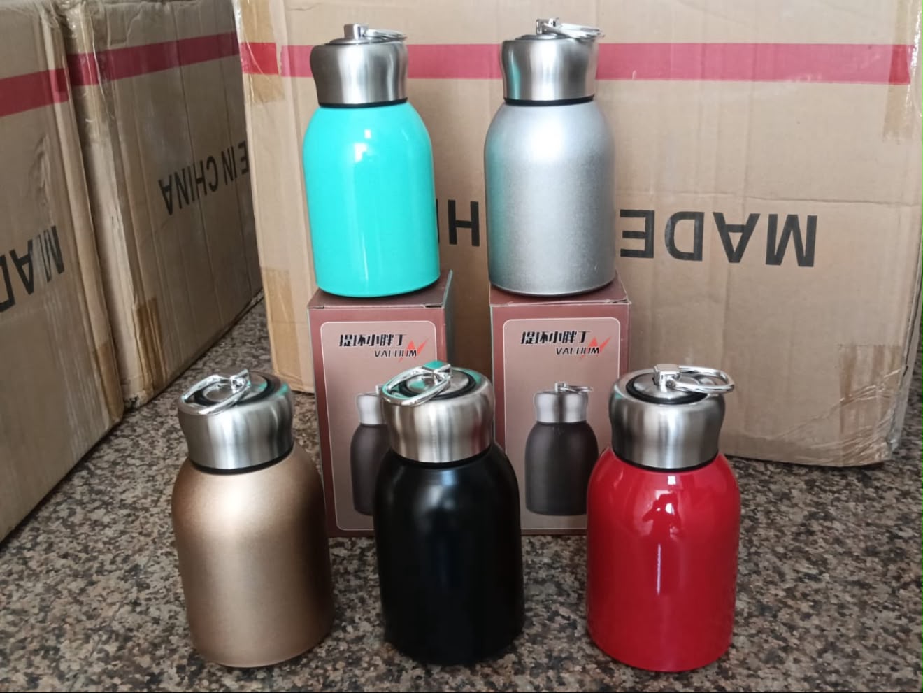 Mini Stainless Steel Vacuum Insulated Bottle with Custom Logo Branding | Double Wall Flask | 300ml