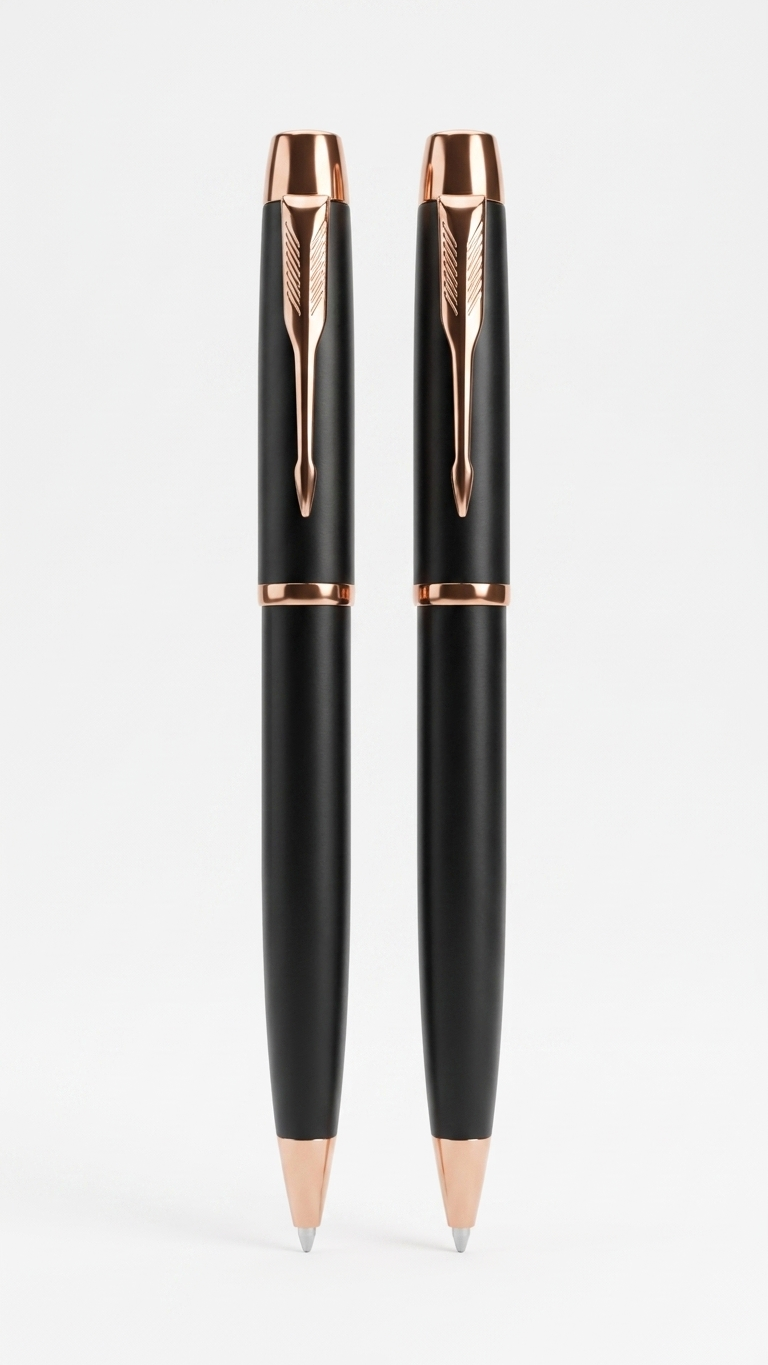 P-2509 Black & Rose Gold Premium Metal Executive Pen with Custom Branding
