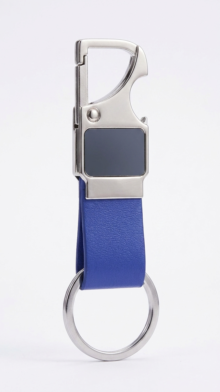 KC-2510 Premium Blue Keychain with Hook & Custom Branding