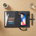 GGP15L - Premium 8000mAh Wireless Charging Notebook Folder with LED Logo Branding