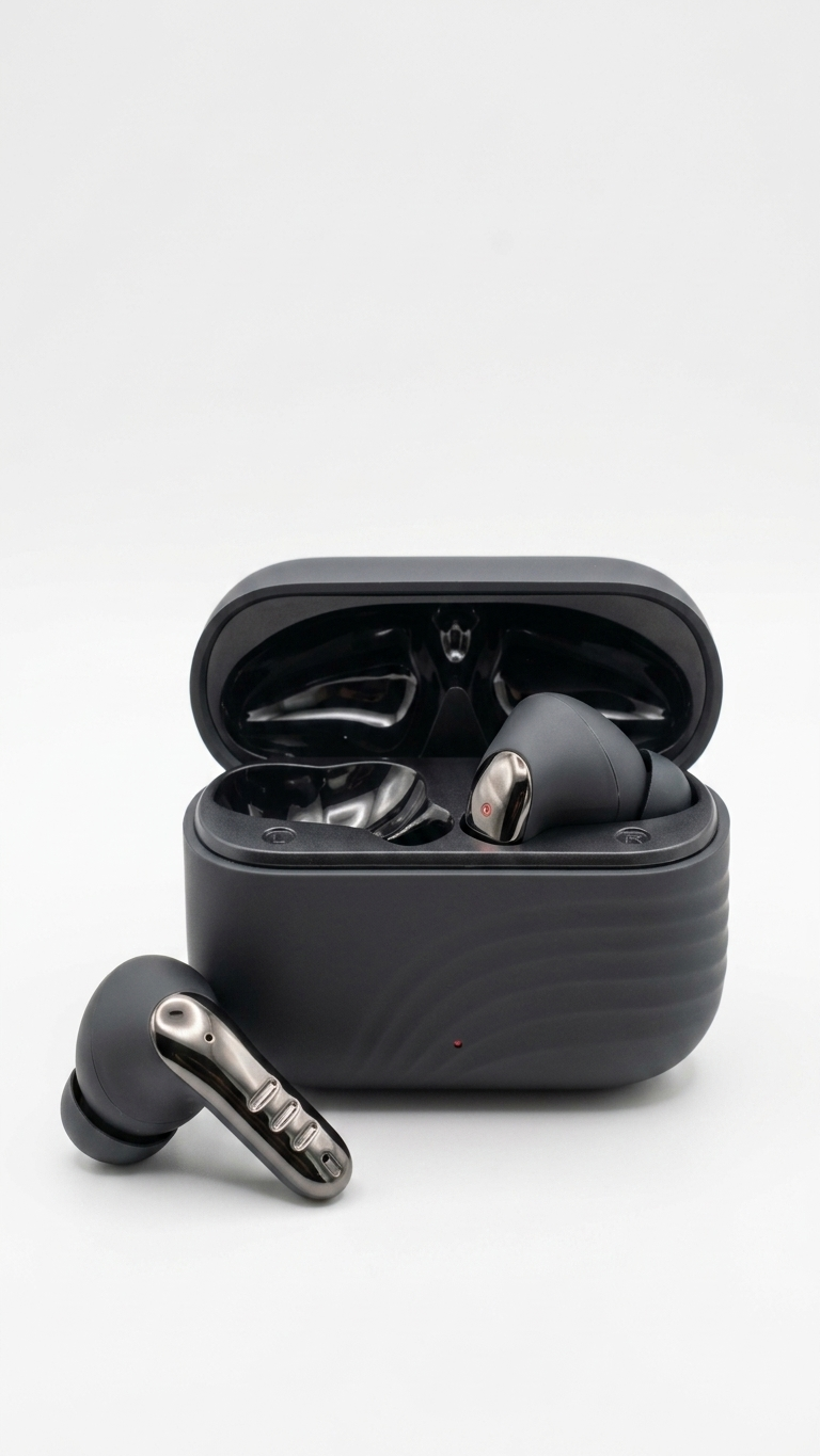 TWS003 Premium Metallic Wireless Earbuds with Custom Branding