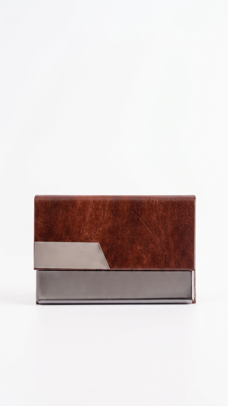 NV-2509 Premium Brown Card Holder with Custom Branding