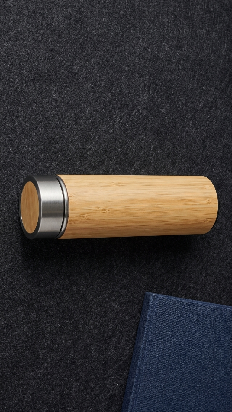Eco Bamboo Finish Vacuum Flask | Corporate Gift Bottle