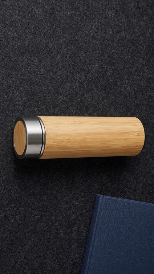 Eco Bamboo Finish Vacuum Flask | Corporate Gift Bottle