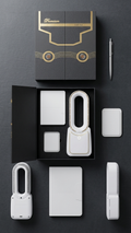 GG914 Executive Personal Notebook, Desk Fan & Visiting Card Holder Gift Set