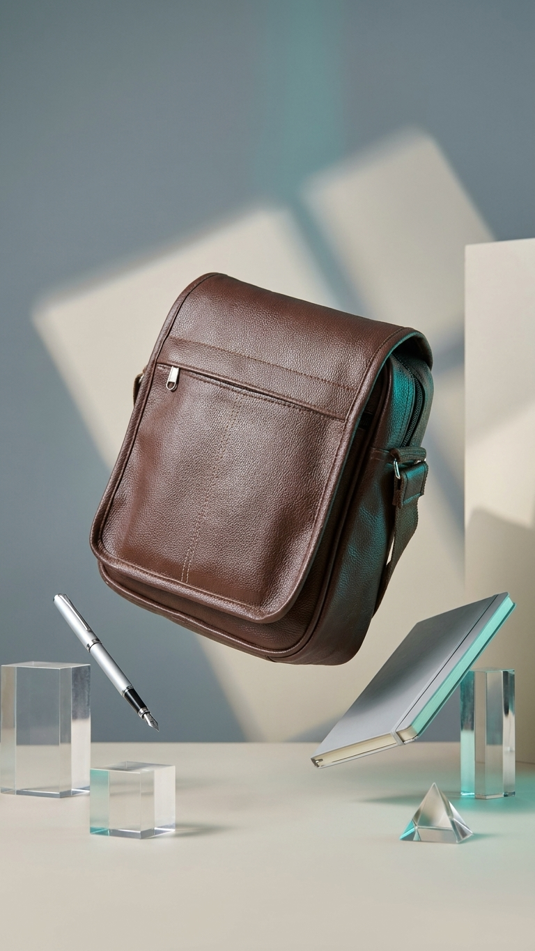 GG-7211 Executive Brown Sling Bag with Custom Branding