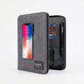 GGP14 - Luxury 10000mAh Wireless Charging Zip Folder with LED Logo Branding