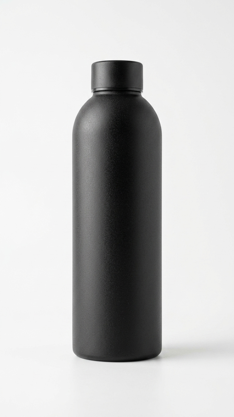 Premium Matte Black Stainless Steel Vacuum Flask Bottle | Customized Executive Corporate Gift