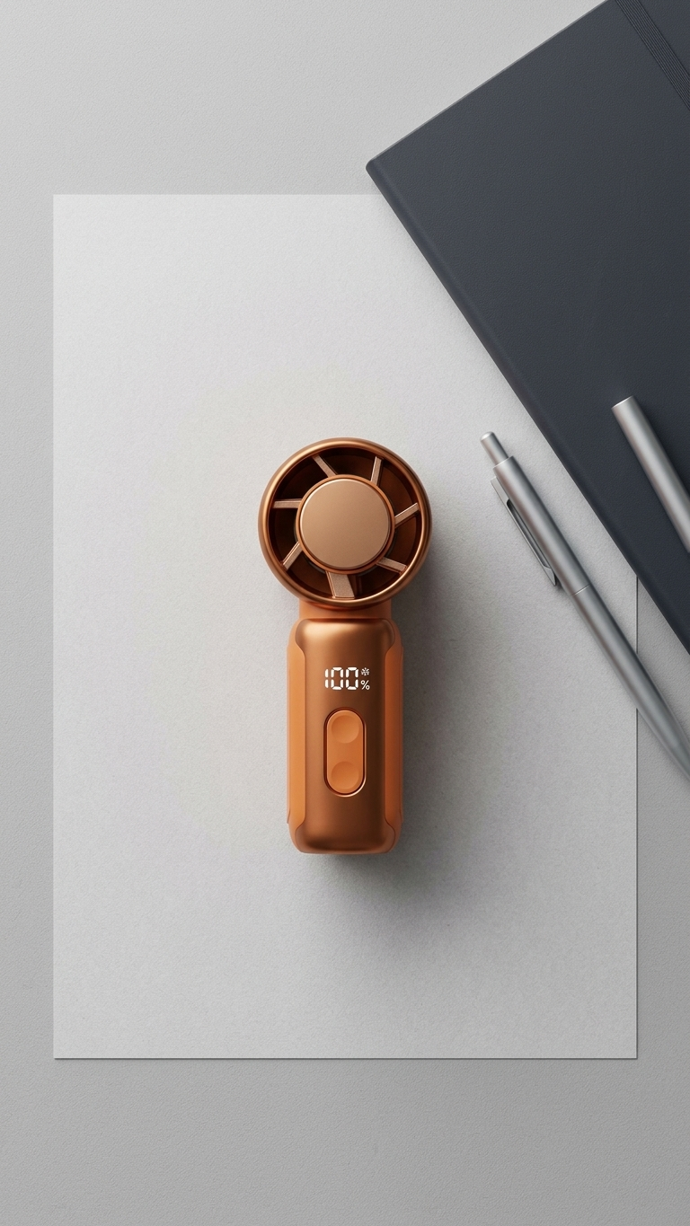 FAN001 Premium Cooling Turbo Fan with Digital Display & Custom Branding