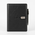 GGP15 - Luxury Black Wireless Charging Notebook Folder with LED Logo Branding