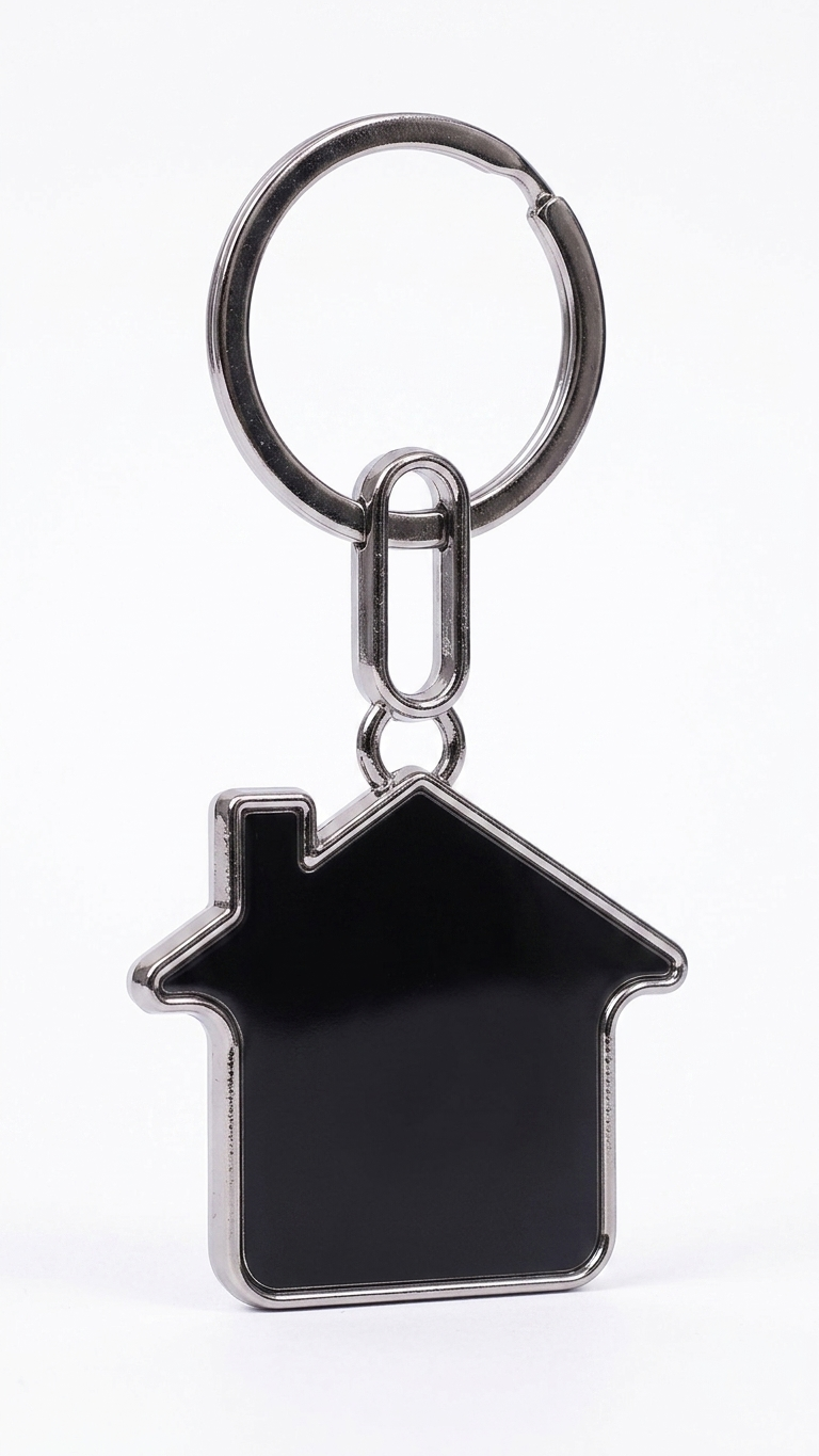 KC-2505 House Shape Corporate Keychain with Custom Branding