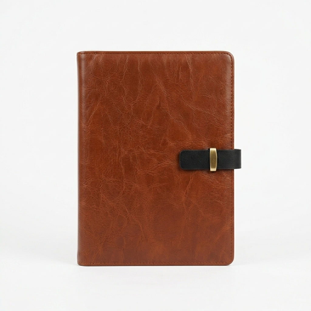 GGP17 - Executive 8000mAh Power Bank Notebook Folder with Phone Stand