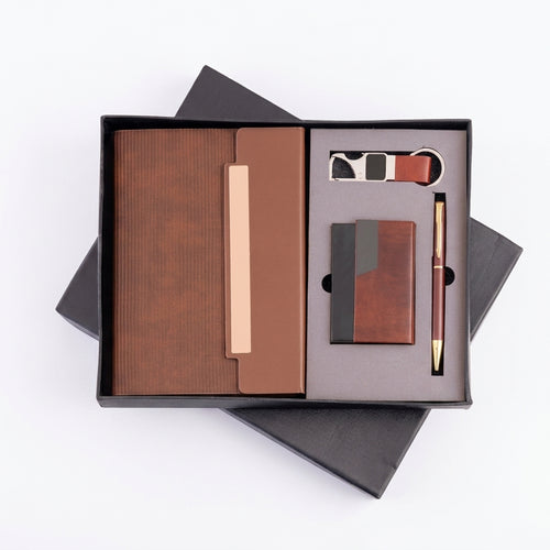 CGS-2525 Tan 4 in 1 Corporate Gift Set with Logo Branding