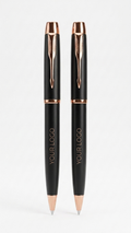 P-2509 Black & Rose Gold Premium Metal Executive Pen with Custom Branding