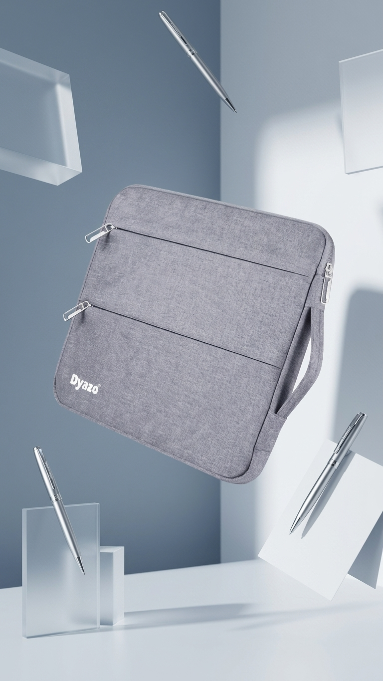 GG-7778 Premium Grey Laptop Sleeve with Custom Branding