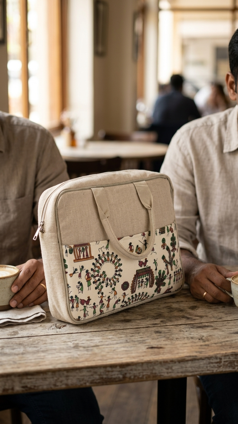 GG-7102 Executive Jute Event Bag with Custom Logo Branding