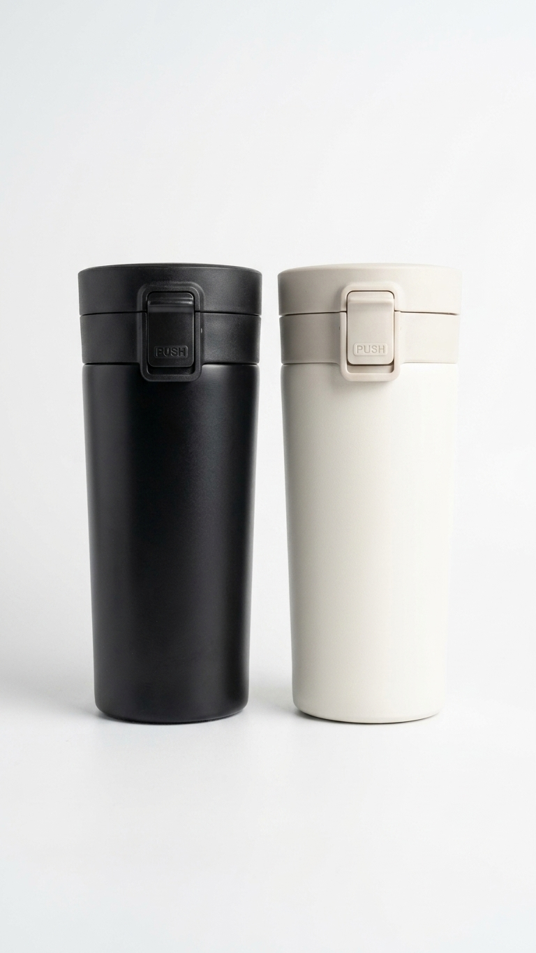Vacuum Insulated Travel Coffee Mug | Push Lock Lid | Corporate Branding