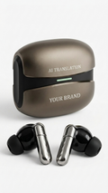 AITWS001 AI Translation Earbuds – Premium Metal Edition with Custom Branding