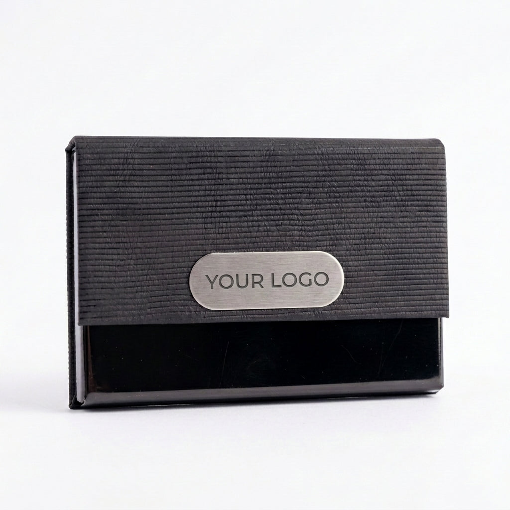 NV-2508 Premium Grey Card Holder with Custom Branding