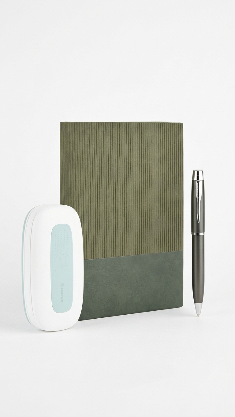 GG910 Executive A5 Notebook, LED Lamp, Eyeglass Case & Pen Gift Set
