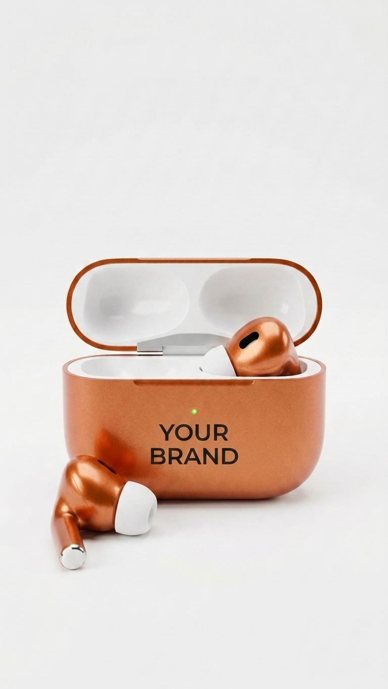 TWS004 Luxury Finish Wireless Earbuds with OEM Branding