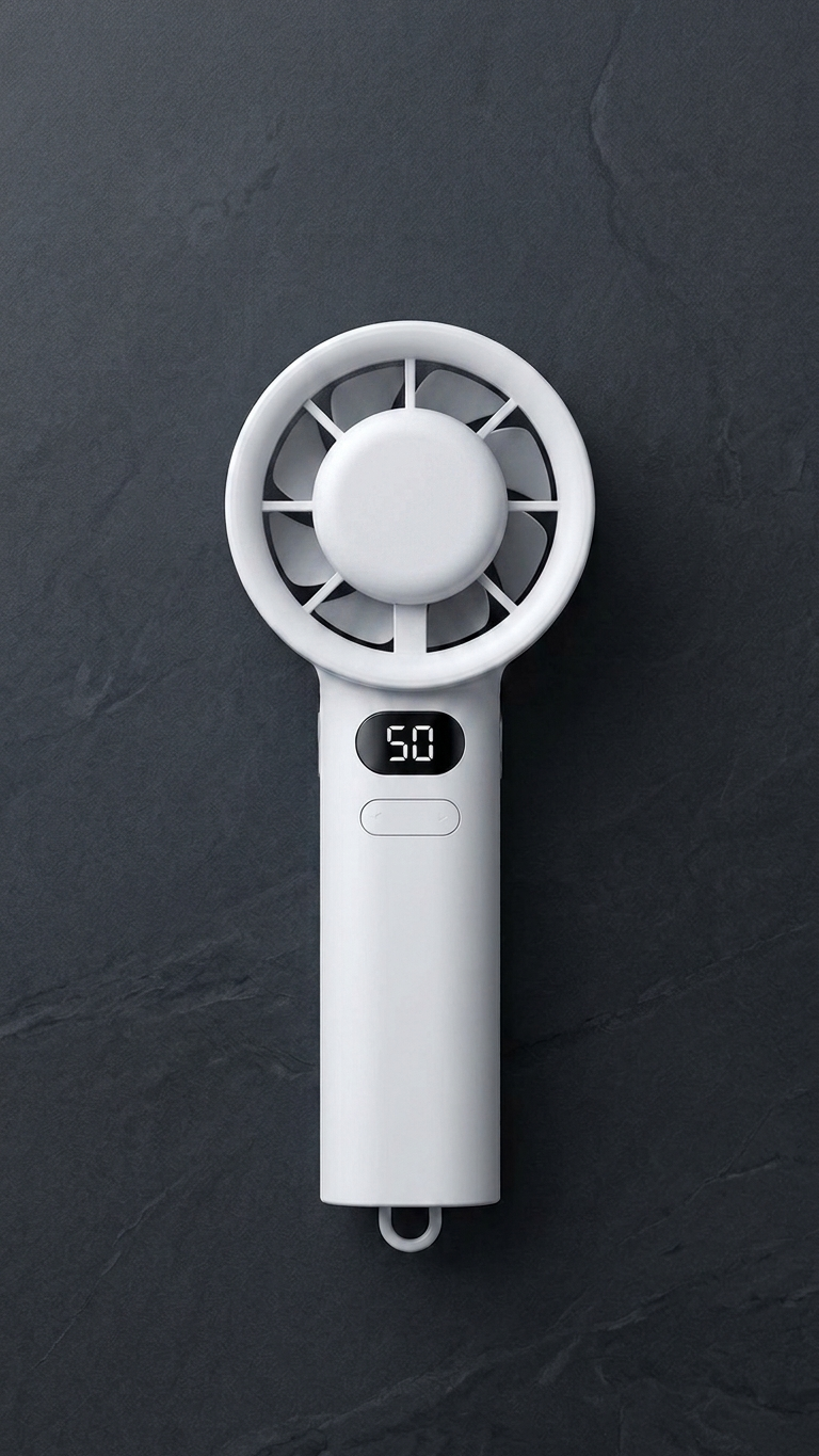 Turbo Rechargeable Portable Handheld Fan | 120-Speed Infinite Cooling | LED Display