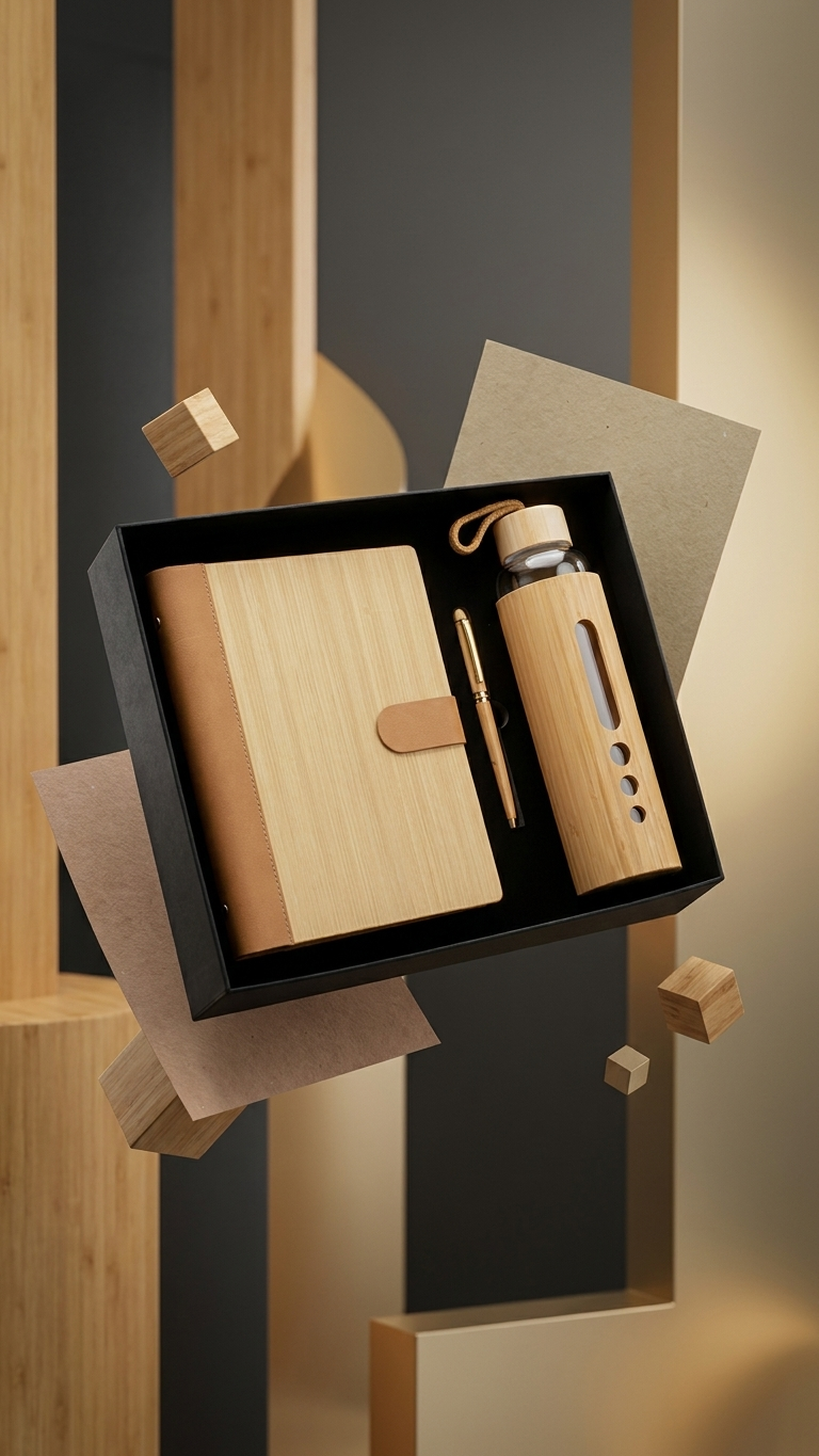 GG922 Executive Organizer Notebook, Flask & Pen Gift Set
