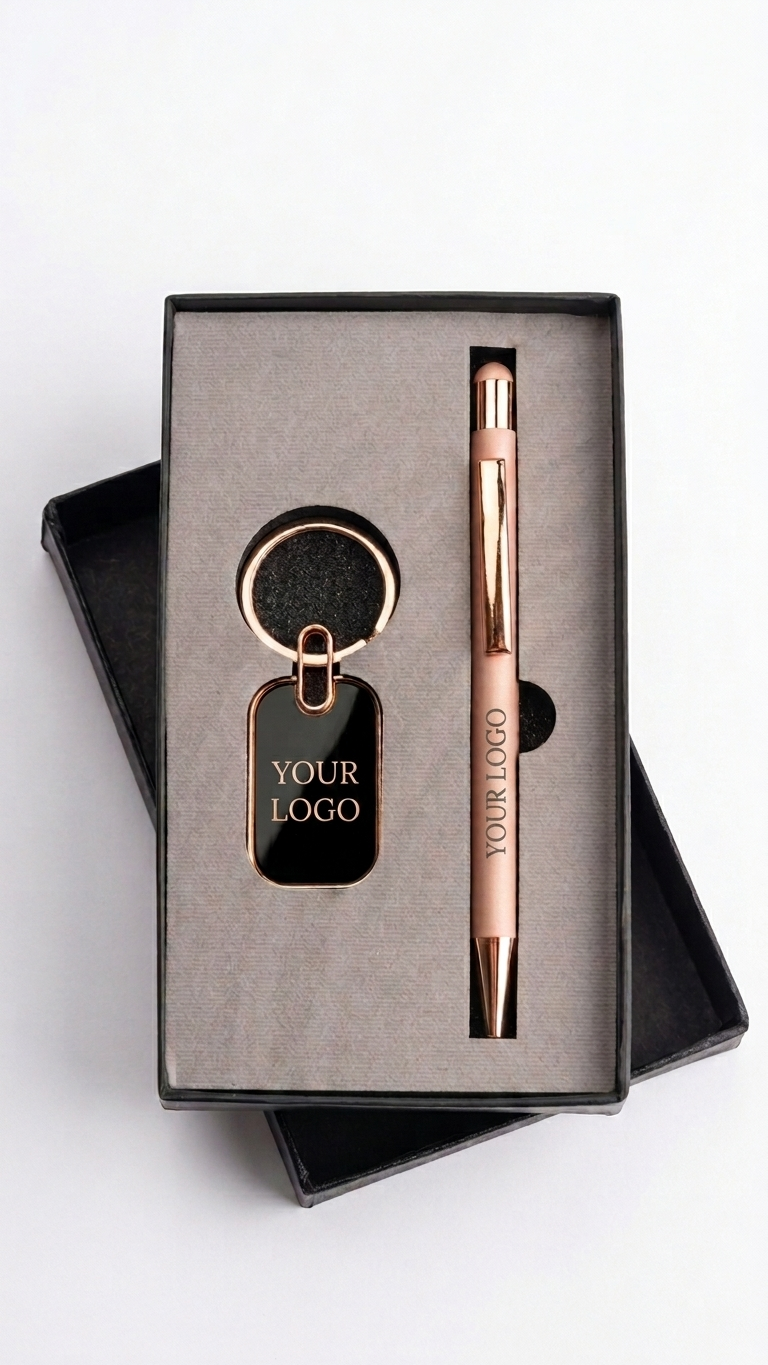 CGS-2504 Customised Rose Gold Business Gift Combo
