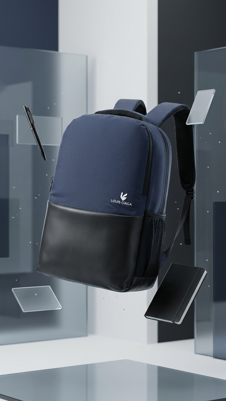 GG-7123 Dual Tone Corporate Laptop Backpack with Custom Branding
