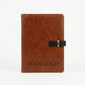 GGP17 - Executive 8000mAh Power Bank Notebook Folder with Phone Stand