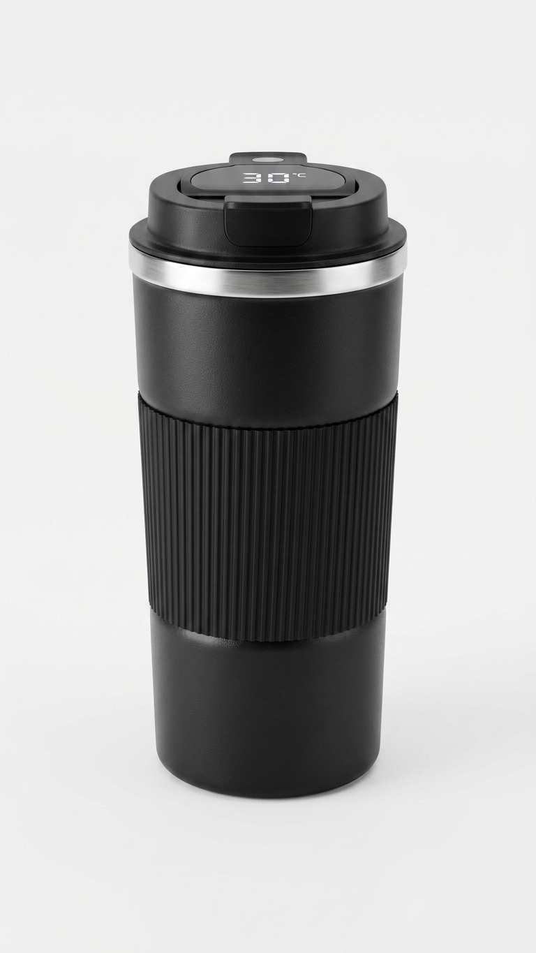 Vacuum Coffee Mug with LED Temperature Display
