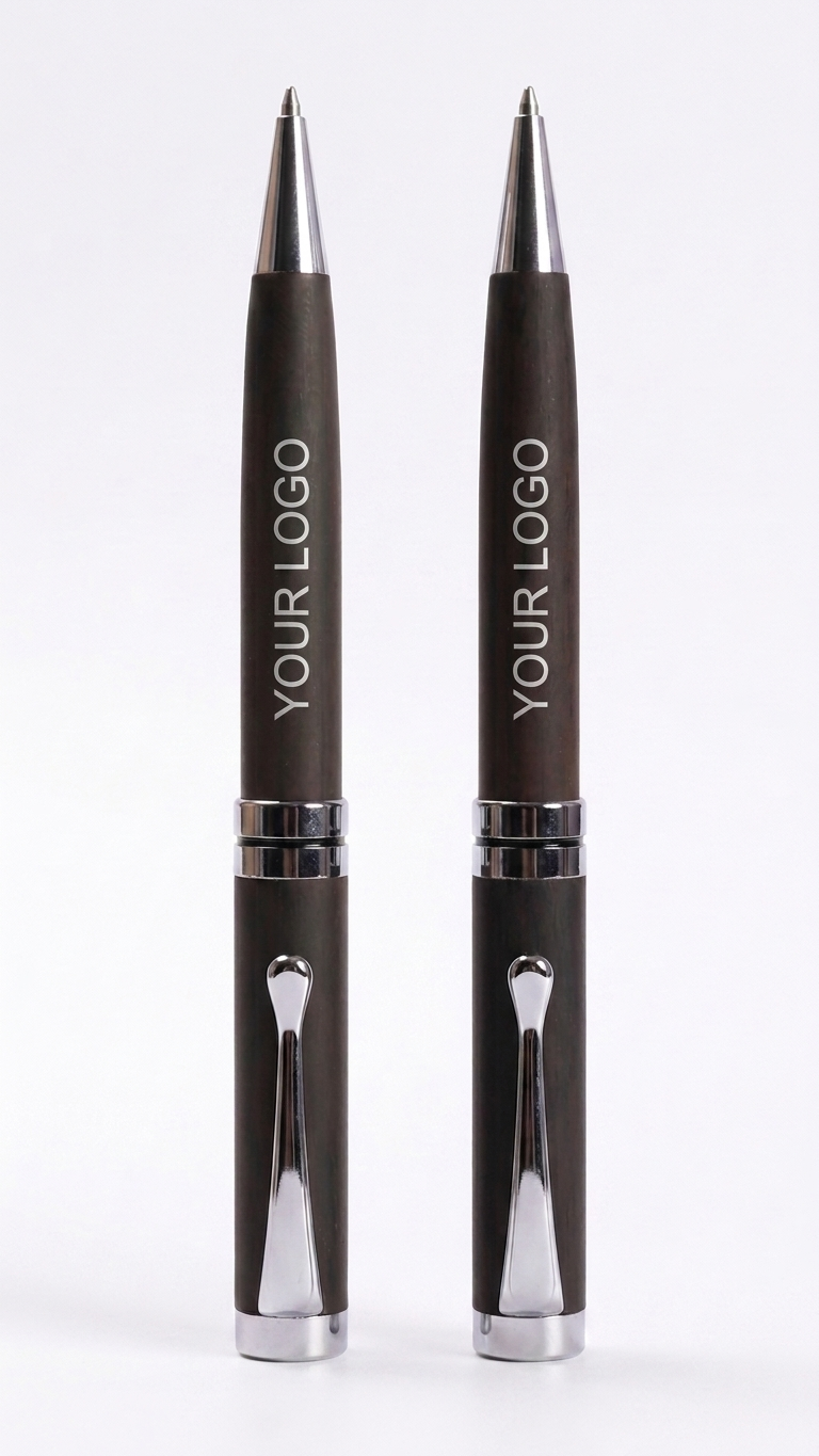 P-2515 Premium Dark Grey Metal Executive Pen with Custom Branding