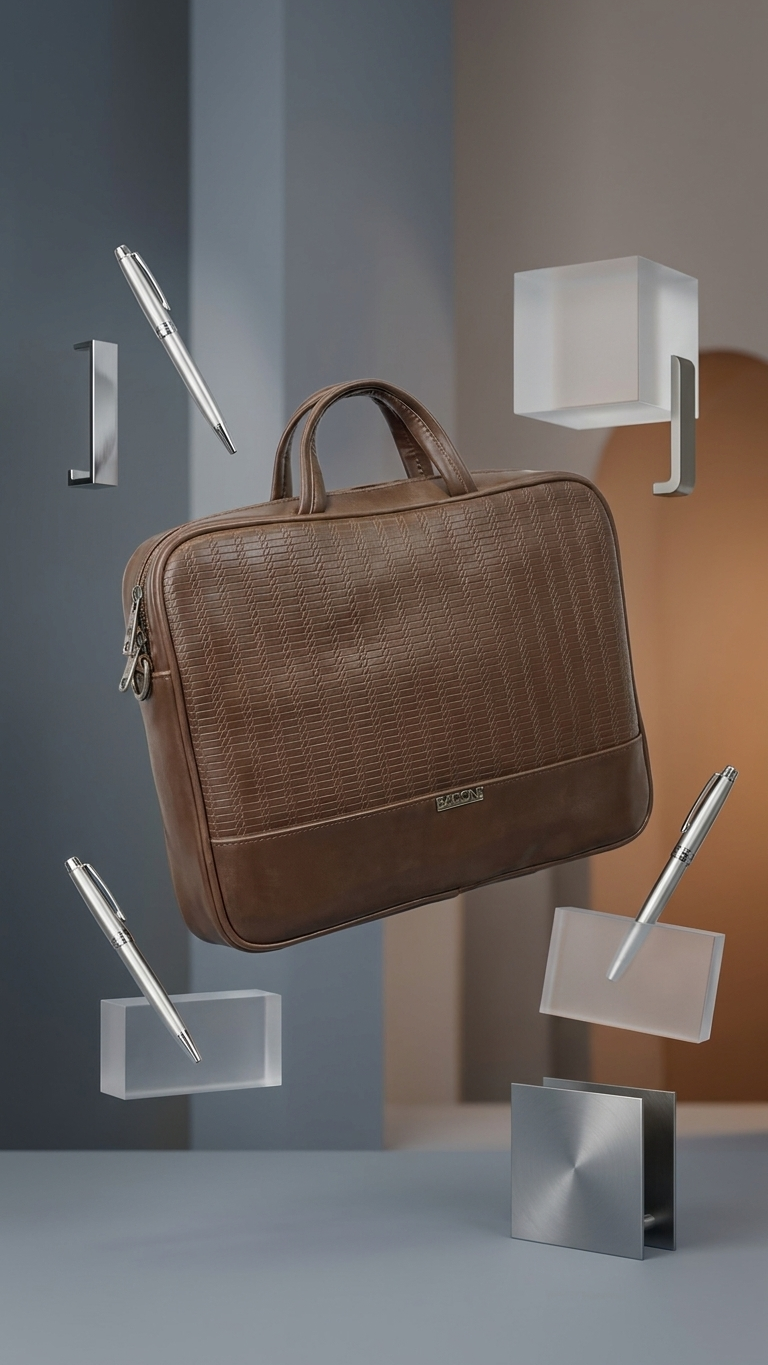 GG-7082 Croc Texture Leatherette Office Bag with Custom Branding