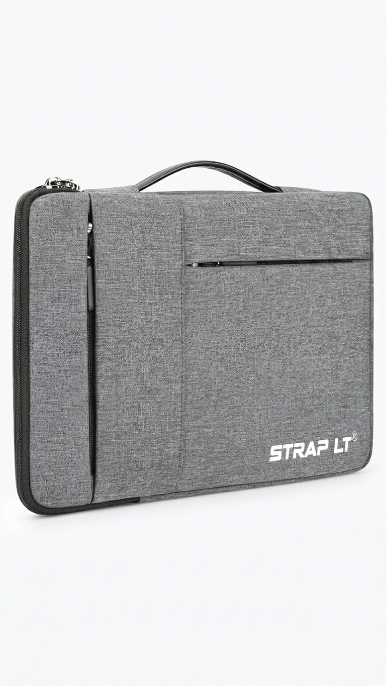 GG-7786 Premium Grey Laptop Sleeve with Custom Branding