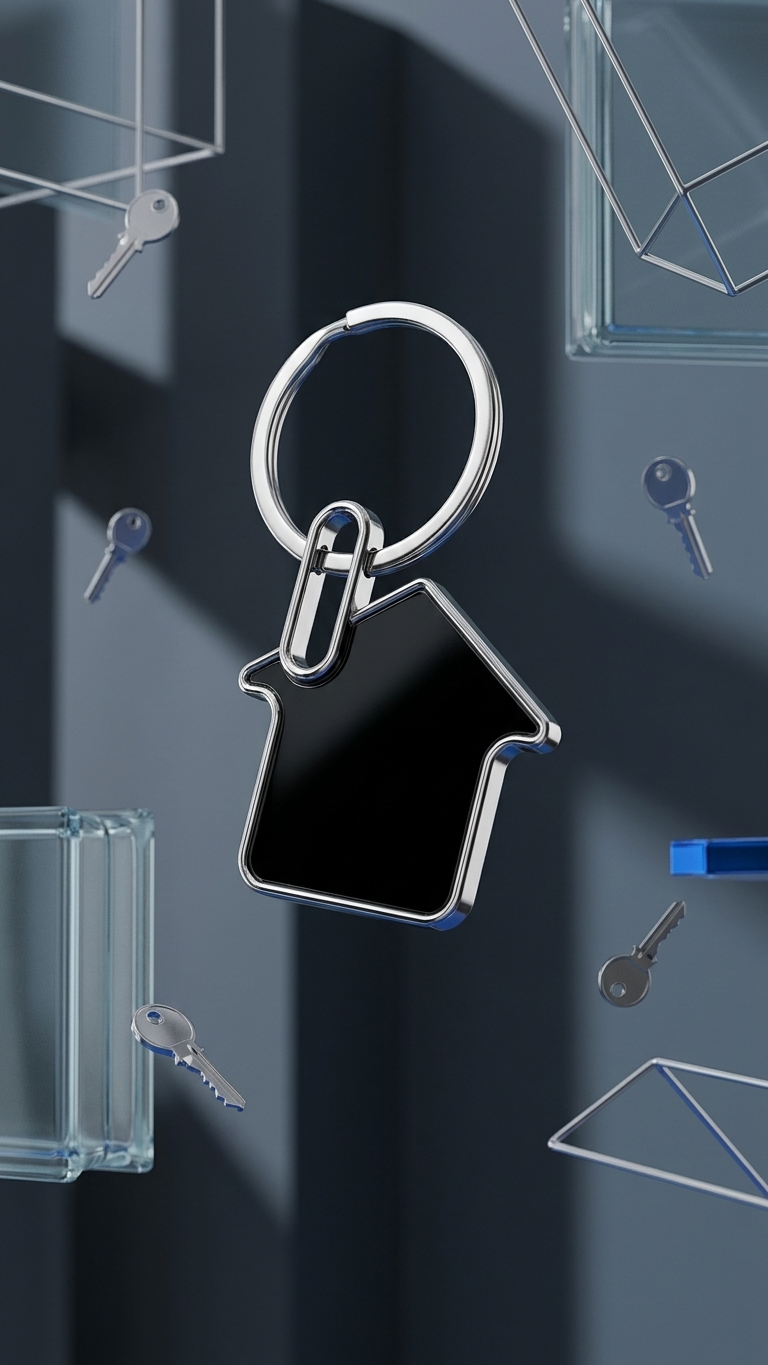 KC-2505 House Shape Corporate Keychain with Custom Branding