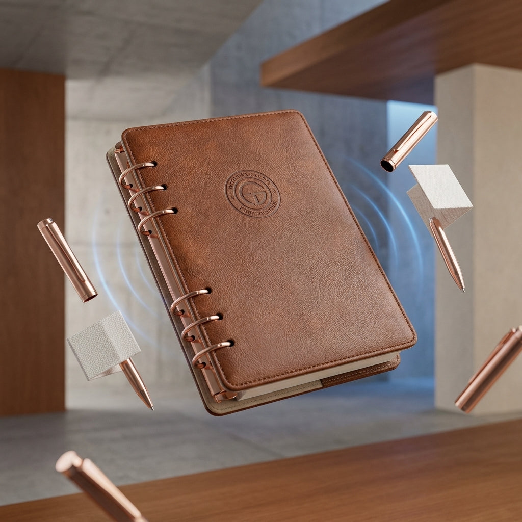 GGP8 - Premium 10000mAh Wireless Charging Power Bank Notebook with 16GB Pen Drive
