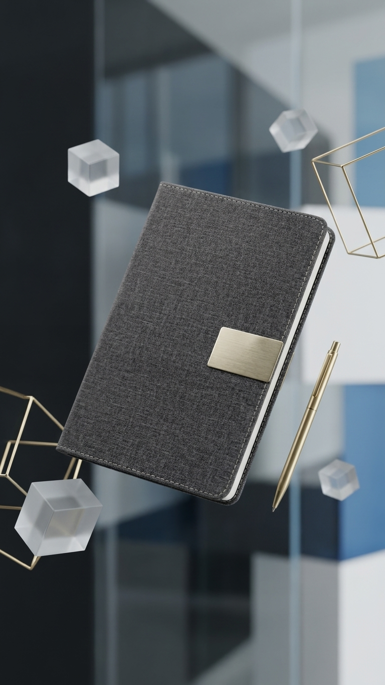 NB-2509 Promotional Grey Notebook for Employee Welcome Kits