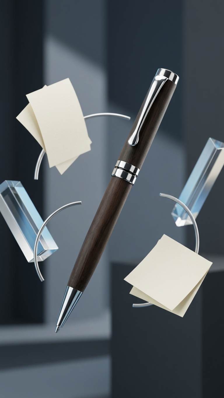 P-2515 Premium Dark Grey Metal Executive Pen with Custom Branding