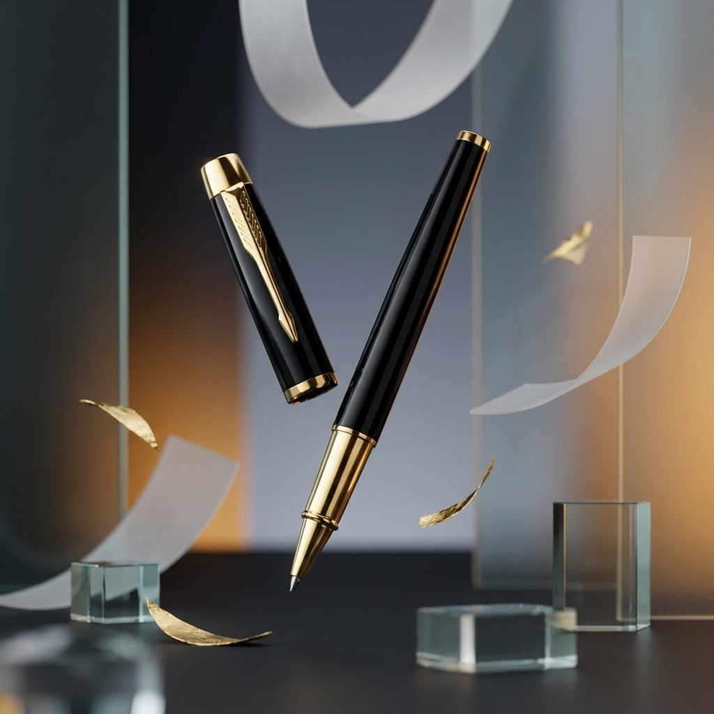P-2511 Black & Gold Premium Metal Executive Pen with Custom Branding