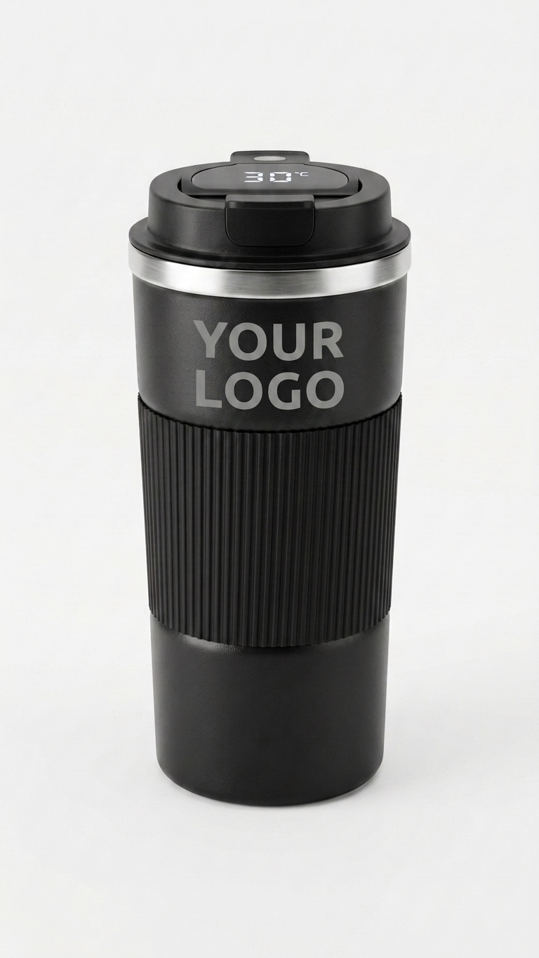 Vacuum Coffee Mug with LED Temperature Display