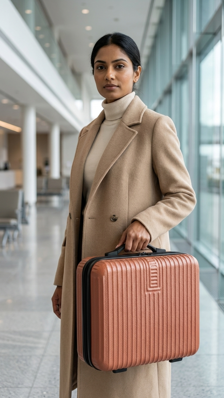 GG-2707 Premium Rose Gold 13-Inch Vanity Bag with Custom Branding
