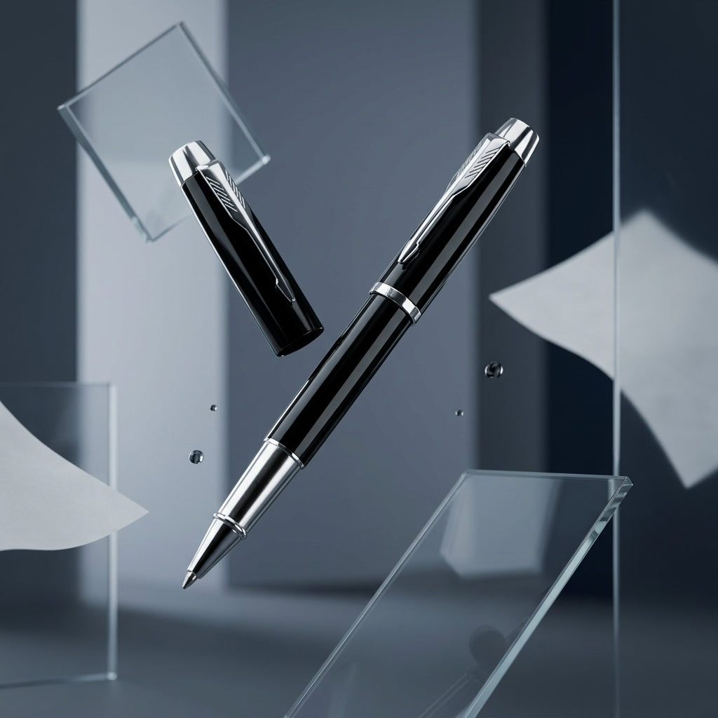 P-2507 Premium Black Metal Cap Pen with Custom Logo Branding