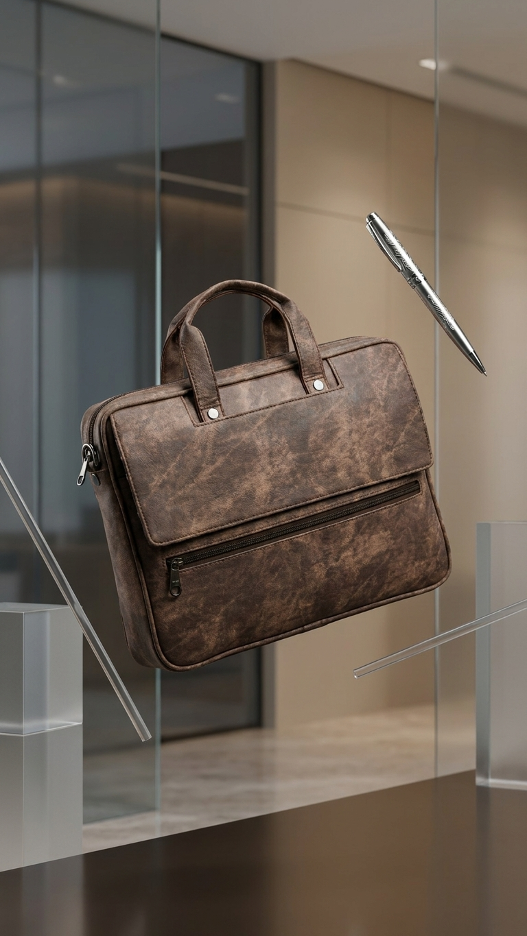 GG-7054 Designer Leatherette Office Bag with Custom Branding