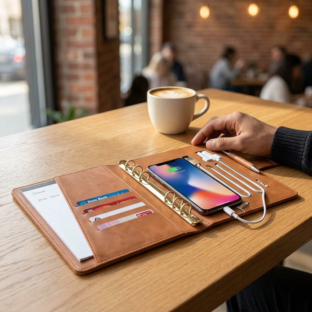 GGP12 - Premium 8000mAh Power Bank Notebook Folder