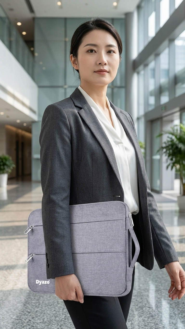 GG-7778 Premium Grey Laptop Sleeve with Custom Branding