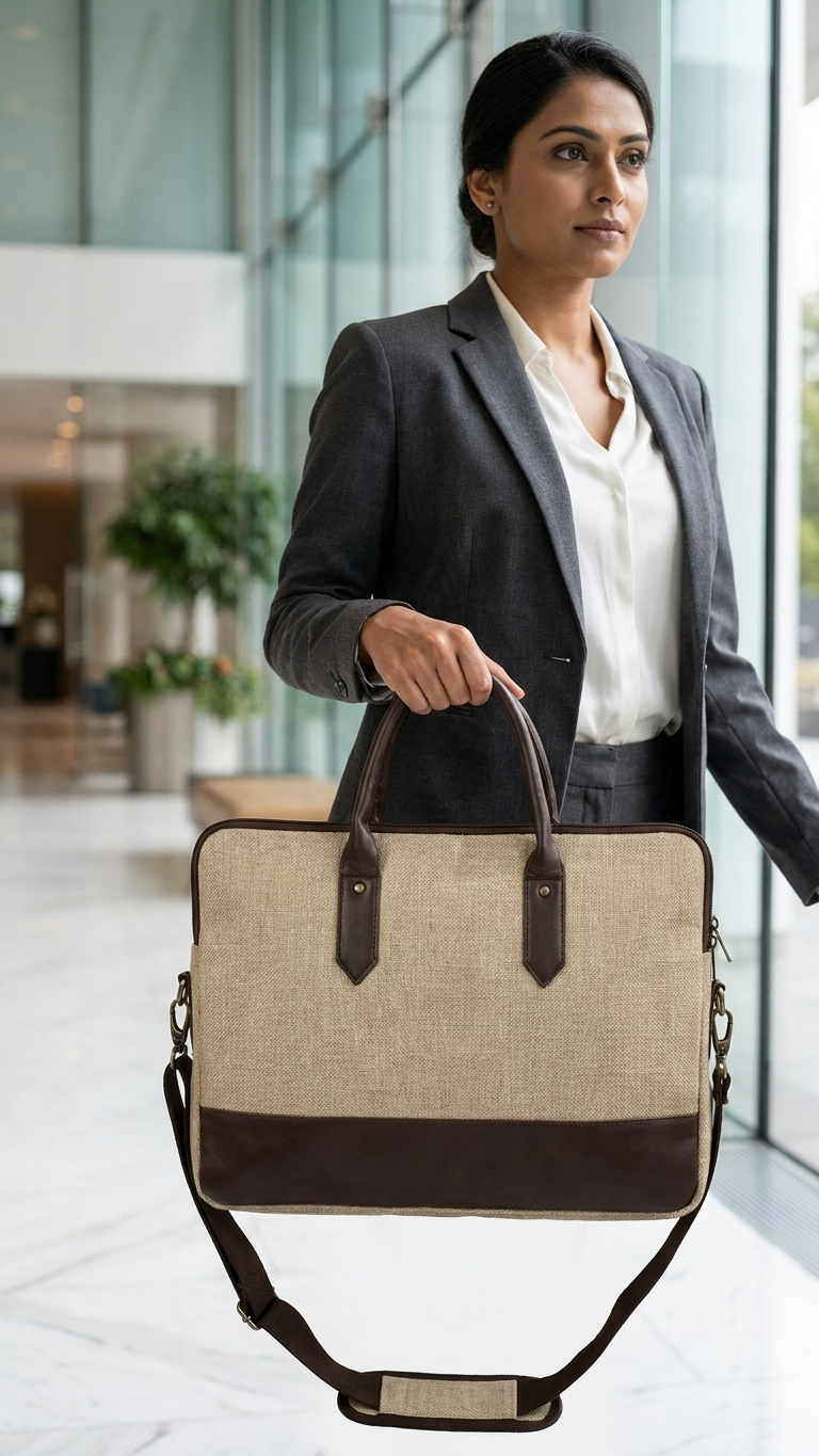 GG-7097 Sustainable Jute Corporate Carry Bag with LOGO