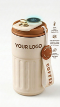FLASK001 Smart Temperature Display Vacuum Flask with Carry Strap & Custom Branding