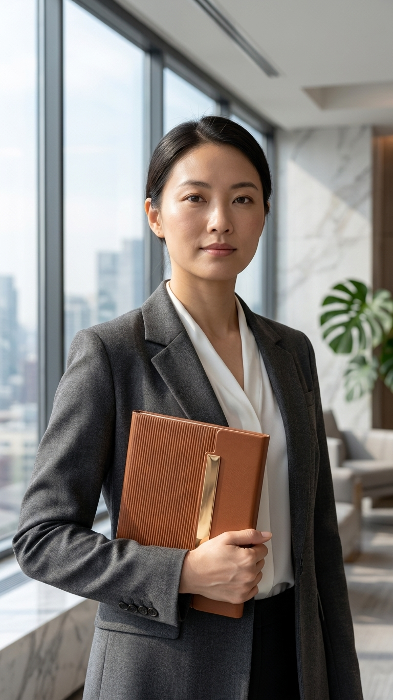 NB-2507 Premium 3-Fold Magnetic Tan Notebook with Custom Branding
