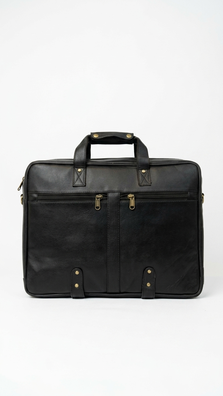 GG-7062 Executive Black Leatherette Office Bag with Custom Branding